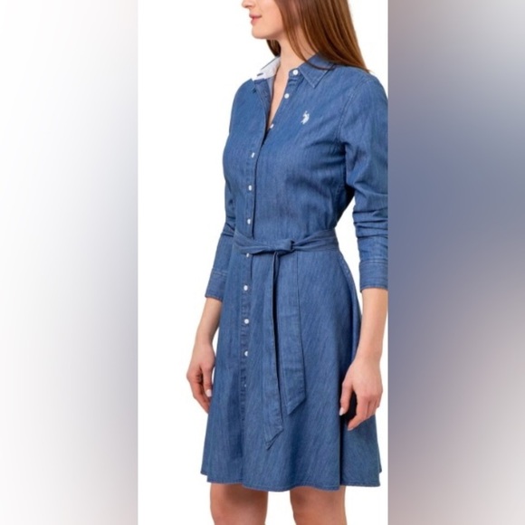 U.S. Polo Assn Women's Shirt Dress XL - Picture 3 of 6